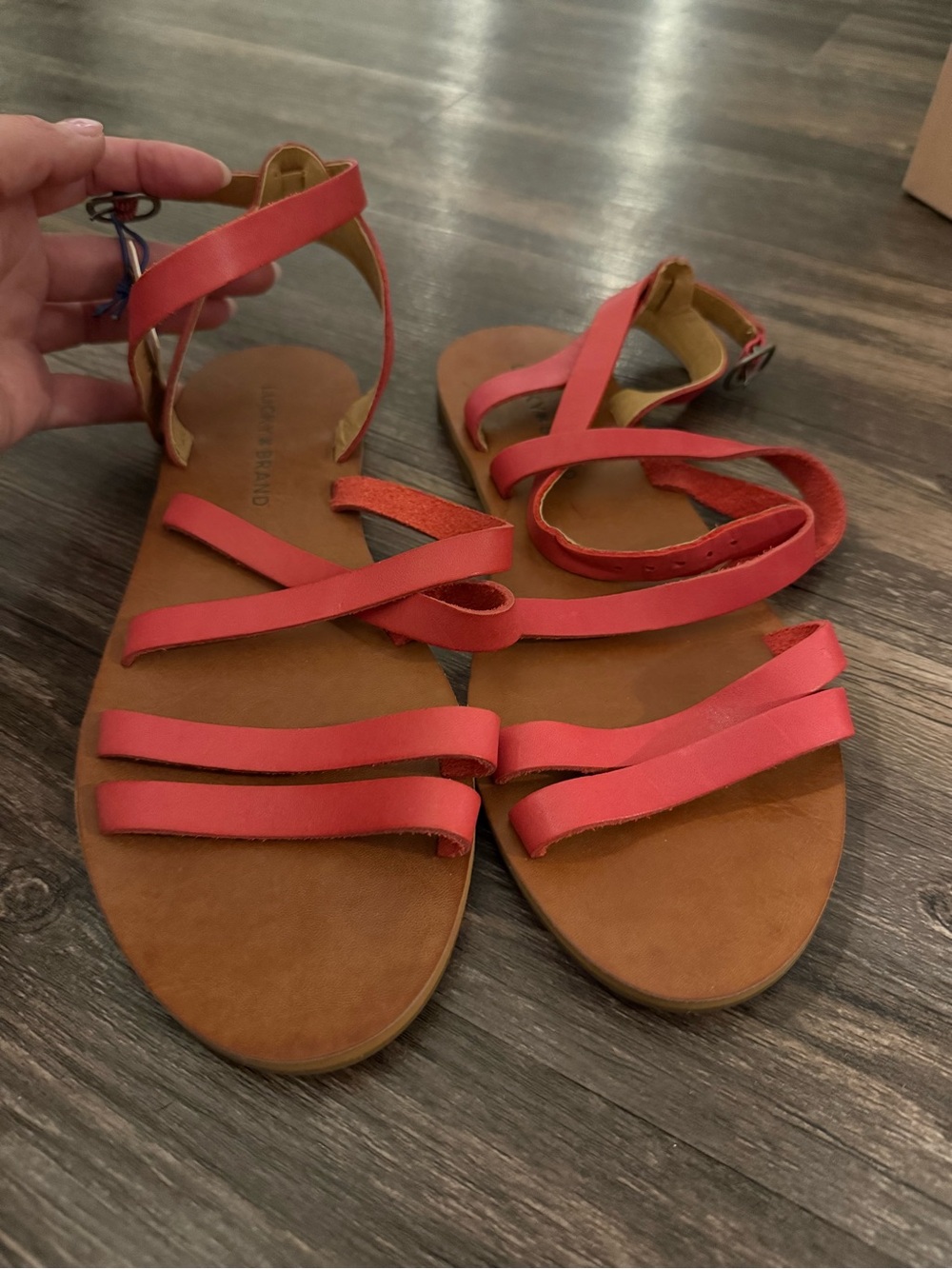Lucky Brand Coral Strappy Flat Sandals